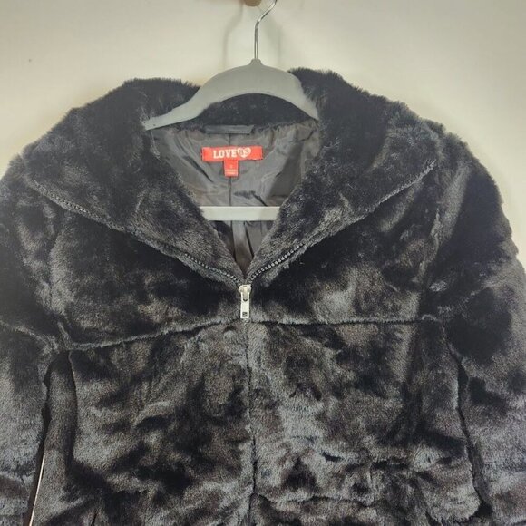 Love83 Faux‎ Fur Jacket in Black - Size Small - Picture 3 of 9
